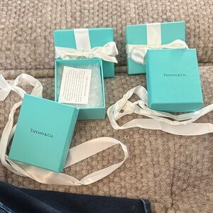 Tiffany & Co. Turquoise Boxes with White Ribbon